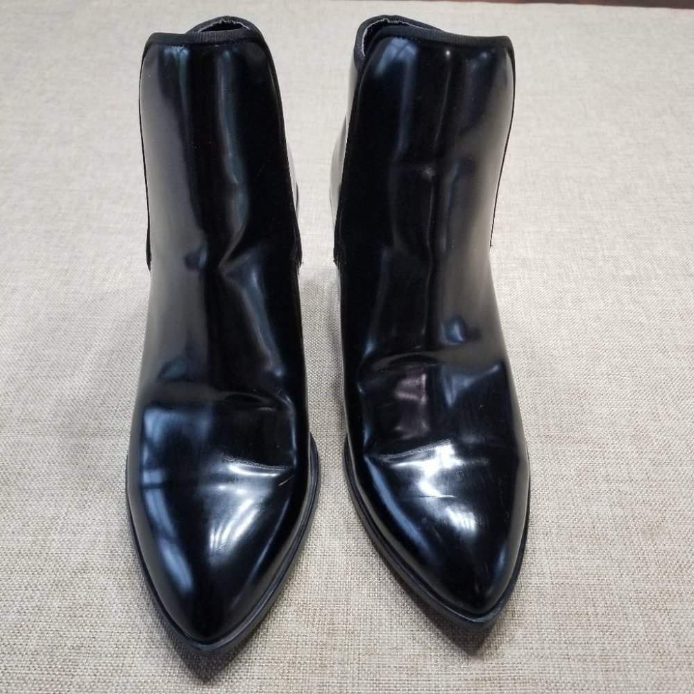 Zara Basic Collection Black Ankle Block Heel Boot… - image 3